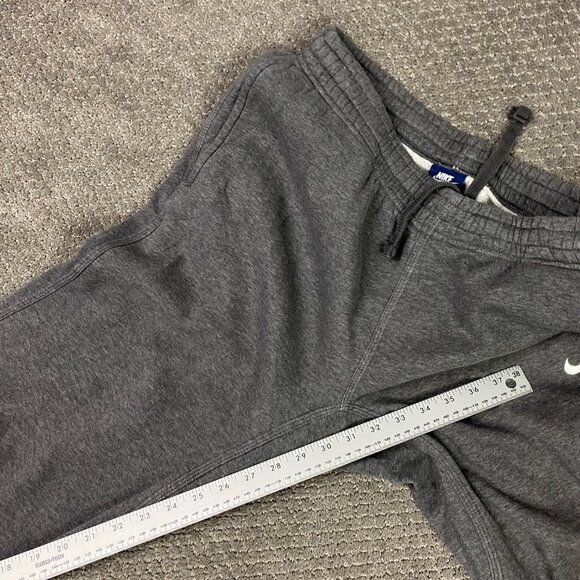 Nike Sweatpants Men's Medium Gray Sportswear Club Fleece Straight Leg Open Hem - Picture 13 of 14